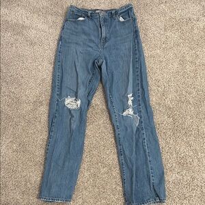Blue Distressed Women Jeans